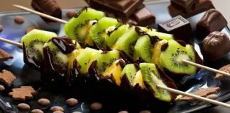 Sopa de Kiwis com chocolate