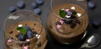 Mousse de chocolate e menta