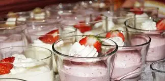 Mousse de Morango e Lima