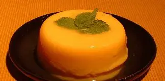 Flan de manga e gengibre Flan de manga e gengibre