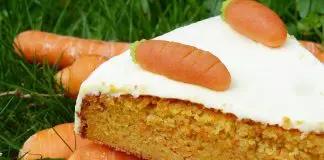 Bolo de cenoura sem lactose