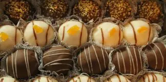 Brigadeiro de chocolate e leite de soja