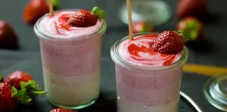 Creme de Morangos gelado Creme de Morangos gelado