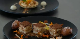 Exquisite dessert platter featuring assorted gourmet delights in an artistic arrangement.