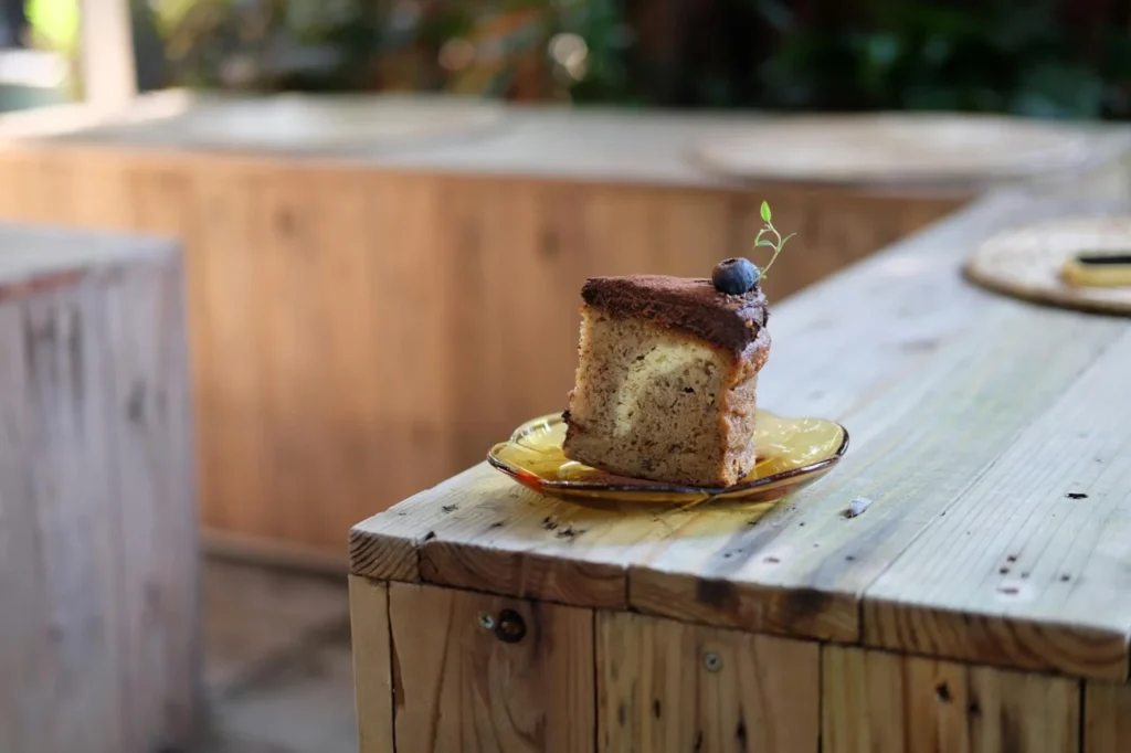 Bolo de alfarroba e banana