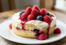 Bolo de Morango com Canela: Um bolo fofo e aromático