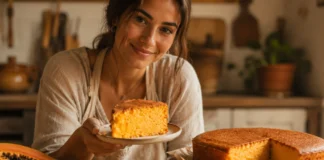 Bolo de papaia fofo e húmido para aproveitar fruta madura