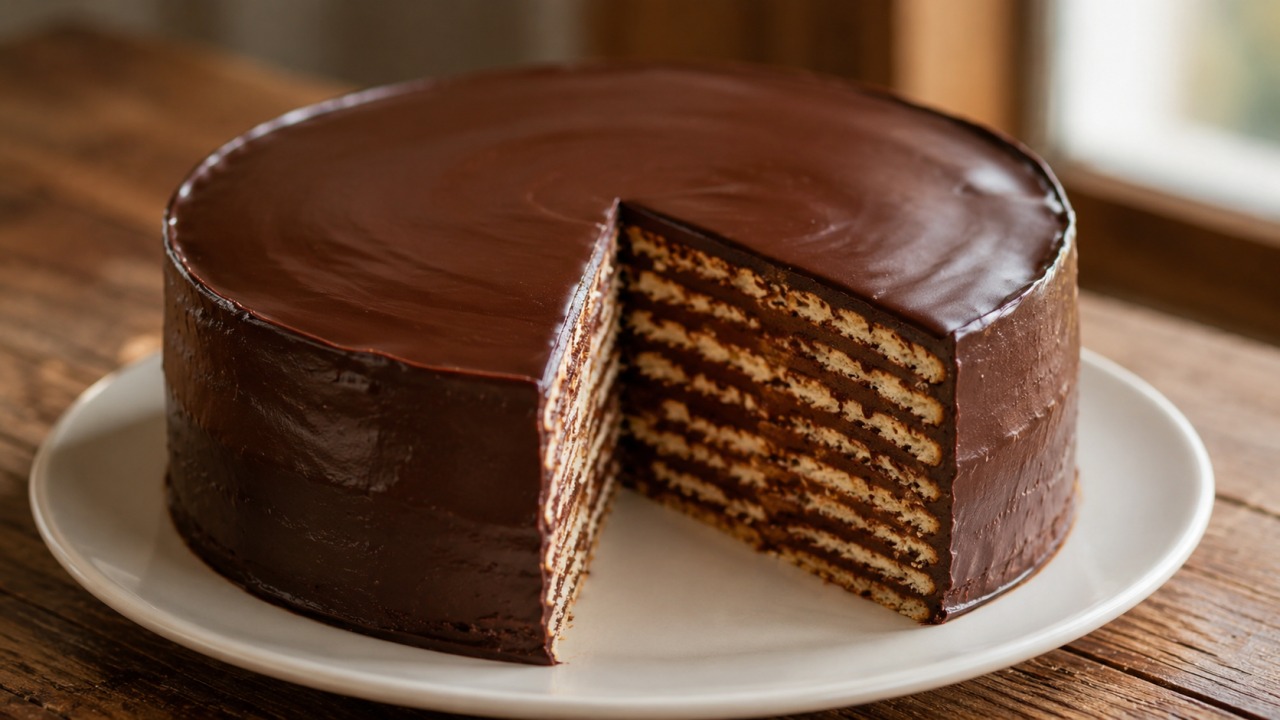 Bolo mousse de chocolate e café para uma sobremesa cremosa e intensa