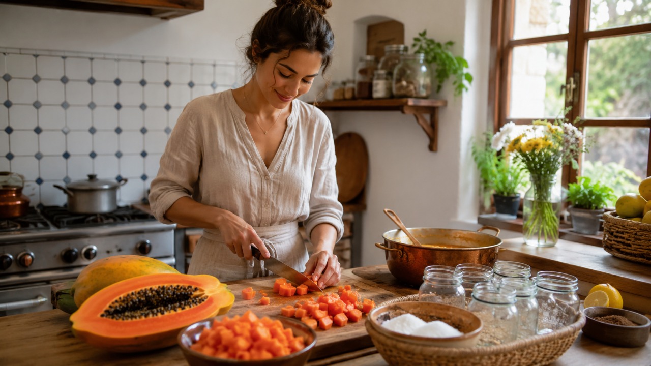 Como fazer compota de papaia em casa com sabor suave e textura perfeita