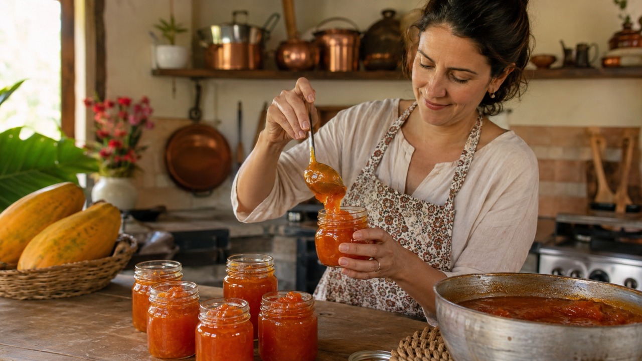 Como fazer compota de papaia em casa com sabor suave e textura perfeita