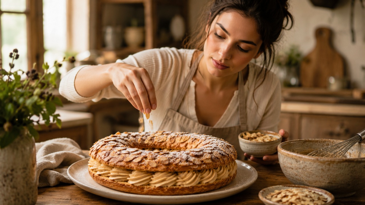 Paris-brest caseiro, a sobremesa francesa com recheio cremoso e massa leve