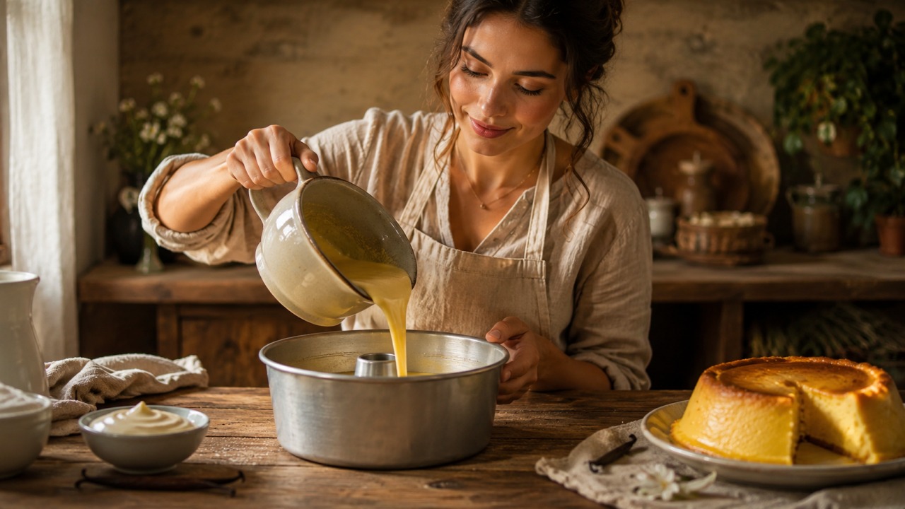 Pudim de baunilha cremoso: A receita clássica que fica lisa, perfumada e fácil de desenformar