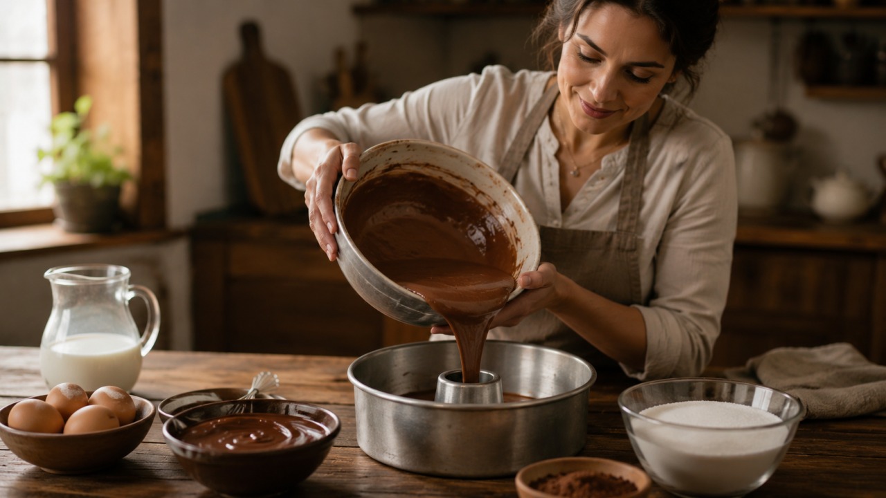 Pudim de chocolate cremoso e fácil para impressionar sem complicações