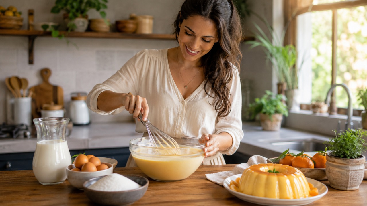 Pudim mandarim cremoso, a receita simples que fica com um sabor fresco e nostálgico