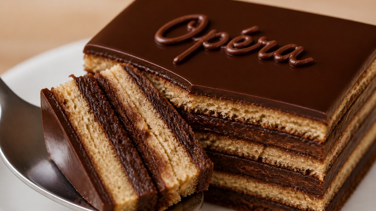 Bolo ópera, a receita francesa em camadas que impressiona pela elegância e pelo sabor
