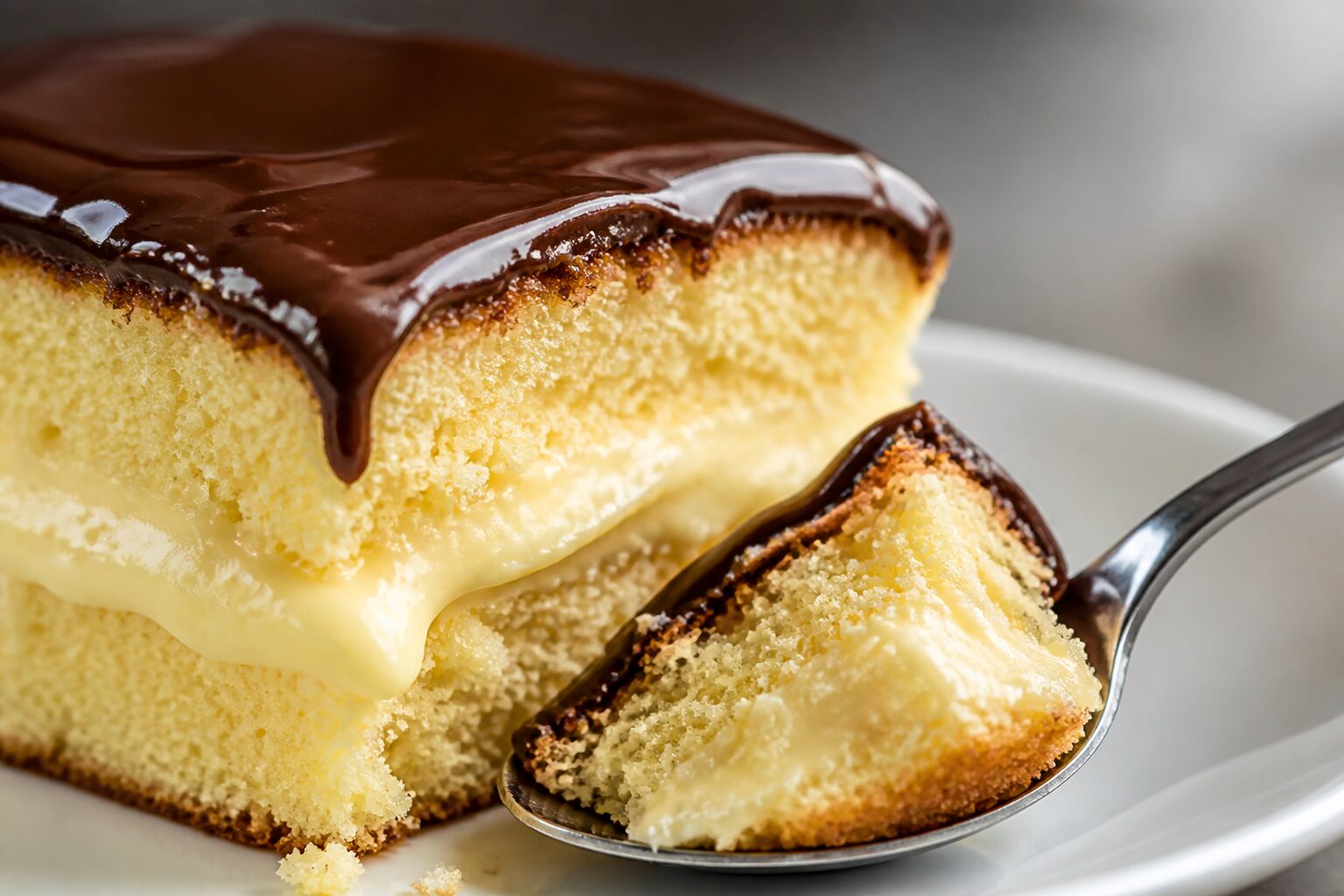 Boston cream pie: A sobremesa clássica que junta pão-de-ló, creme e chocolate