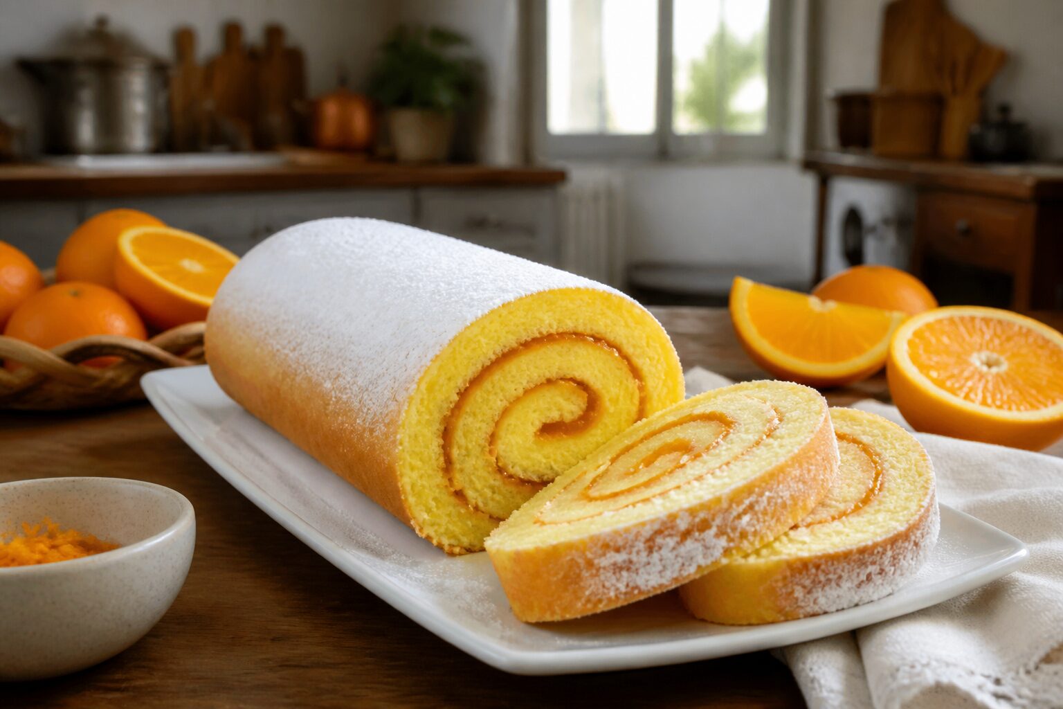 Torta de laranja fofa e húmida, com sabor intenso e preparação simples