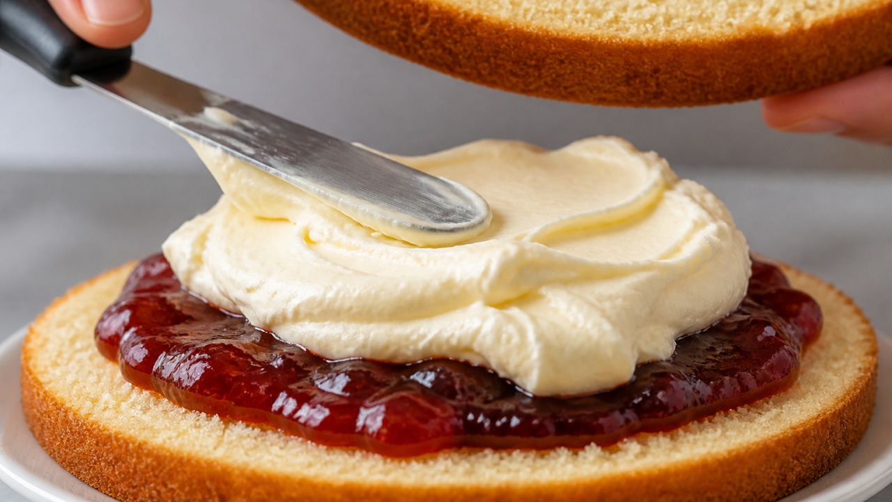 Victoria sponge cake, o bolo inglês simples que fica leve, fofo e elegante