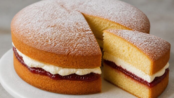 victoria-sponge-cake-bolo-ingles-simples-fica-leve-fofo-elegante Victoria sponge cake, o bolo inglês simples que fica leve, fofo e elegante