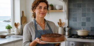 Contexto editorial sobre Bolo de Bolacha com mousse de chocolate