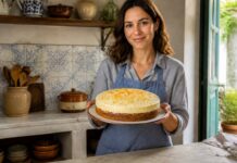 Bolo de cenoura com mousse de chocolate branco, uma sobremesa cremosa e equilibrada Contexto editorial sobre Bolo de Cenoura com mousse de chocolate branco