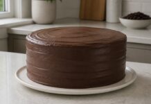 Bolo de chocolate húmido e simples para fazer em casa Contexto editorial sobre Bolo de Chocolate