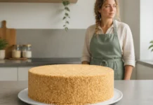 Bolo de Gemas fofo e dourado para o lanche Contexto editorial sobre Bolo de Gemas