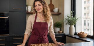Contexto editorial sobre Brownies de chocolate com nozes