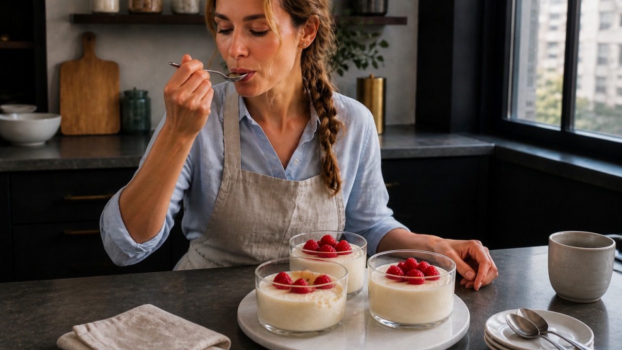 Avaliação responsável de Mousse de chocolate branco com framboesas frescas