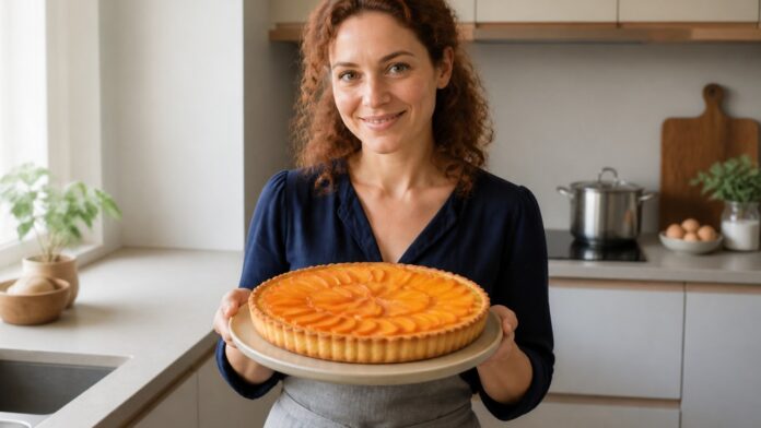 tarte-natas-pessego-com-base-crocante-recheio-cremoso Contexto editorial sobre Tarte de natas e pêssego