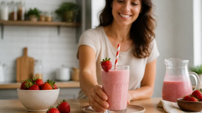 batido-morango-cremoso-fresco-para-qualquer-momento Contexto editorial sobre Batido de Morango