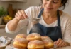 Contexto editorial sobre Bolas de Berlim com creme