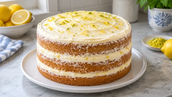 bolo-limao-fofo-humido-para-lanche Contexto editorial sobre Bolo de limão