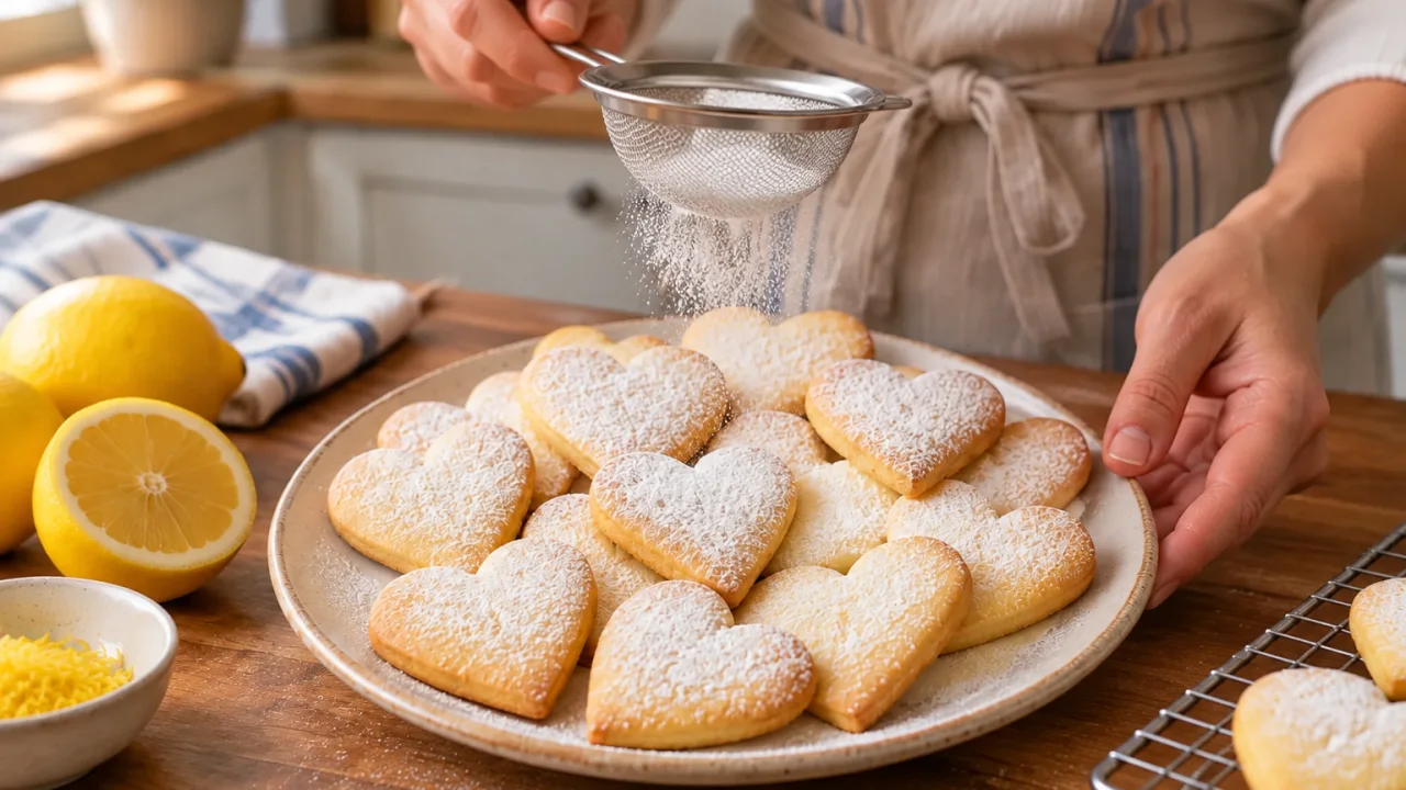 Avaliação responsável de biscoitos de manteiga com limão