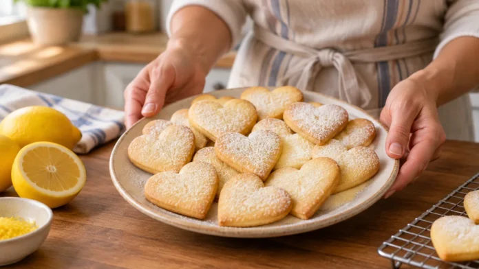 coracoes-acucar-com-manteiga-limao Contexto editorial sobre biscoitos de manteiga com limão