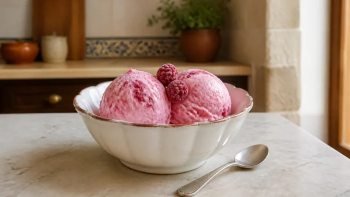 gelado-framboesa-cremoso-para-preparar-em-casa Contexto editorial sobre Gelado de Framboesa