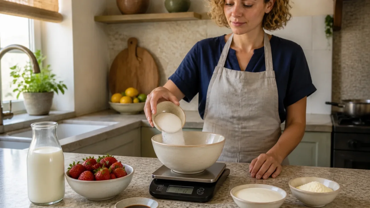 Análise prática de gelado de morango