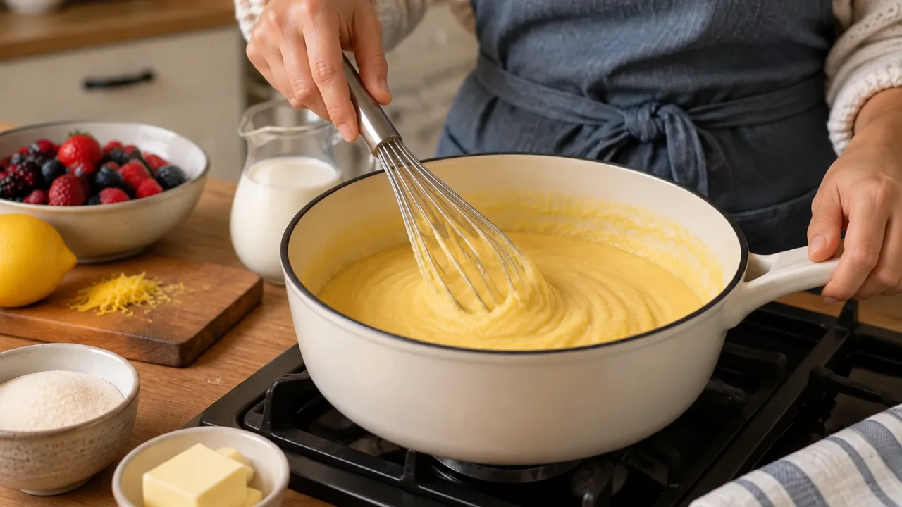 Critérios de decisão sobre polenta doce com frutos vermelhos