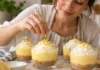 Tarte de Limão em Copo com base de bolacha e creme fresco
