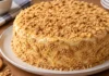 Apresentação final de Bolo de bolacha com creme de gemas e leite condensado