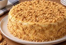 Bolo de bolacha com creme de gemas e leite condensado Apresentação final de Bolo de bolacha com creme de gemas e leite condensado