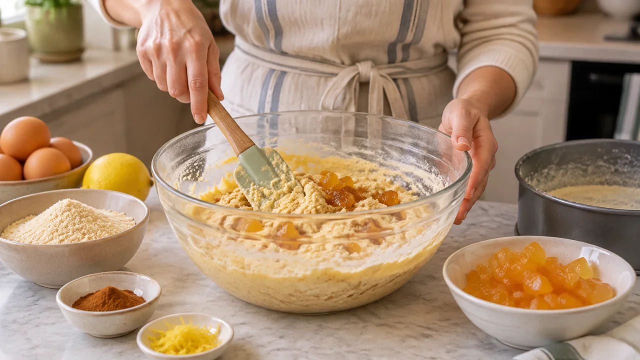 Preparação dos ingredientes de Bolo húmido de amêndoa e gila sem farinha