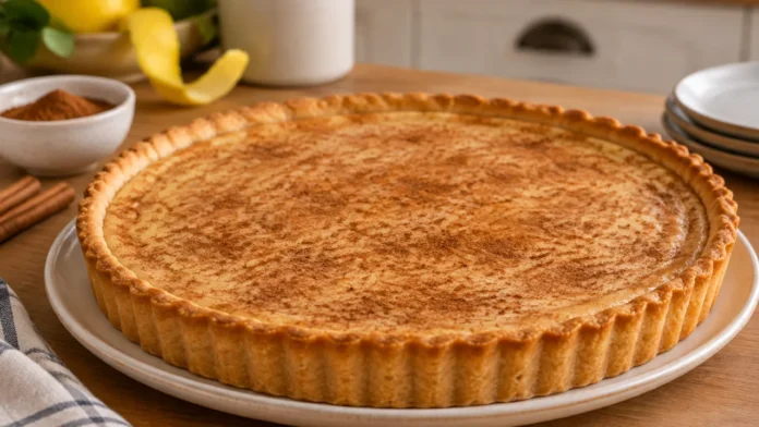 tarte-canela-cremosa-com-base-crocante-recheio-suave Apresentação final de Tarte de canela cremosa com Base crocante e recheio suave